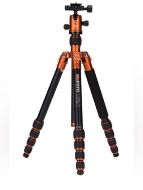 MeFOTO Backpacker Orange & Black Lightweight Aluminum Camera Tripod